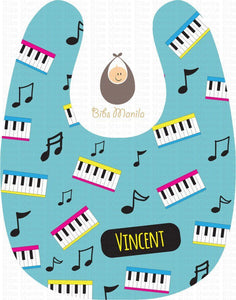 Piano Pattern Bibs